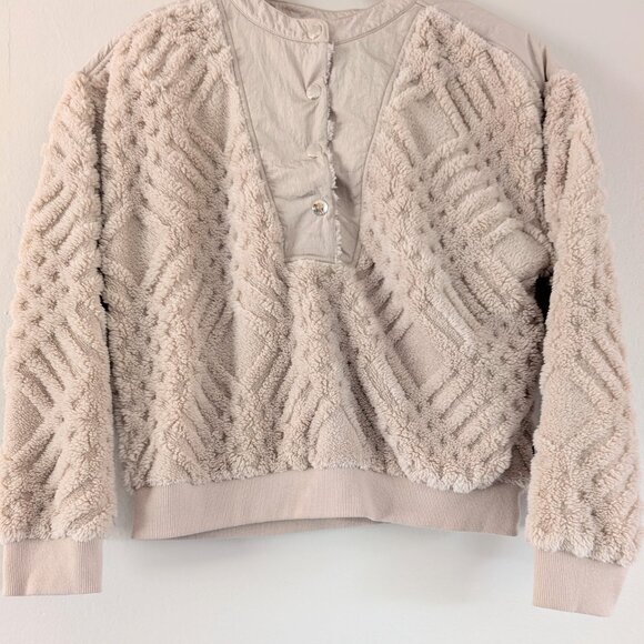 Tommy Hilfiger Long Sleeve Snap Button Faux Fur Quarter Button Sweater Women's S - Picture 5 of 11